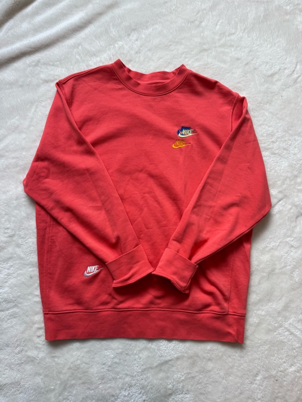 Nike Crewneck Sweatshirt with Embroidered Logos